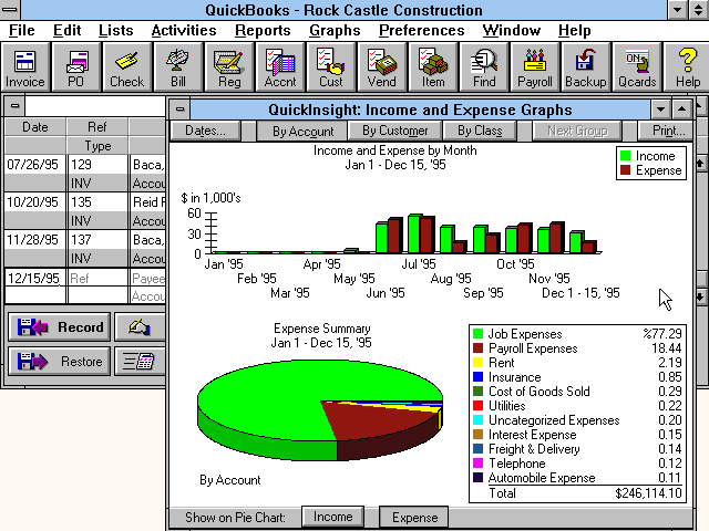 Quickbooks 4 - Graphs